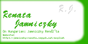 renata jamniczky business card